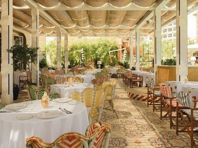 outdoor dining area at